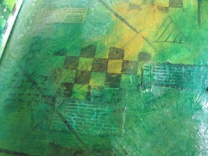 mixed media art journal stamping