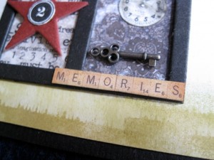 creating layers with mixed media art with words