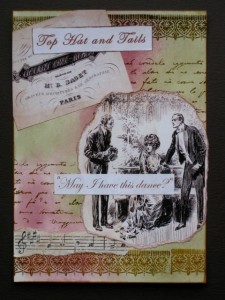 creating layers in mixed media art with words