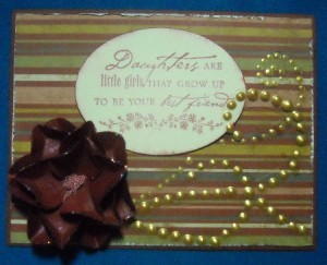 handmade greeting card with personalised bling