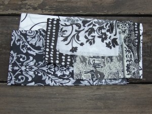 Black and white napkins