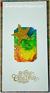 using melted crayon background for gift handmade cards 