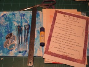 New Years reflections mixed media art journal tutorial
