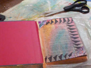 mixed media altered book