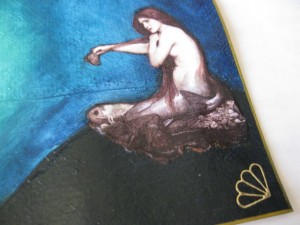 mixed media art with mermaids