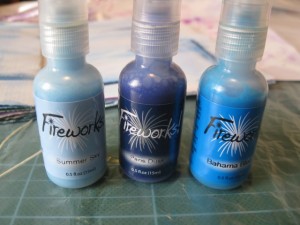 fireworks sprays also come in a range of blues