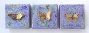 Butterfly three mini mixed media collages