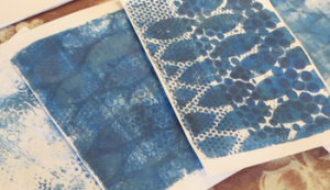 Michelle shares her gelli plate printing process with these materials