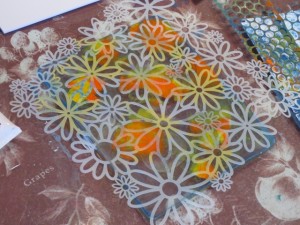 Michelle shares her gelli plate printing process with these finishing touches