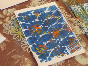 Michelle shares her gelli plate printing process with these finishing touches
