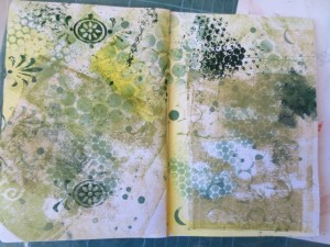 Use All-Purpose inks to add highlights and writing to mixed media art journals