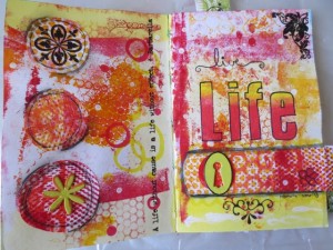 using background papers for mixed media art ideas