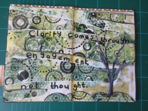 using background papers for mixed media art ideas