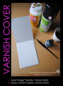  Varnish cover of graffiti sketchbook