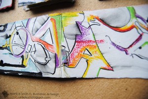 Varnish cover of graffiti sketchbook