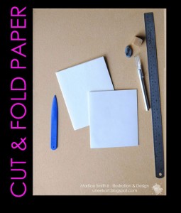 Cut and fold paper for the sketchbook