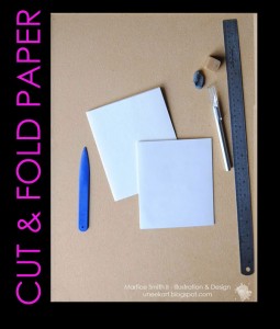 Cut and fold paper for the sketchbook