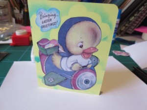 Cute vintage Easter card front