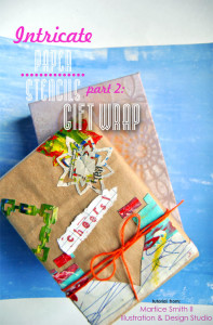 Martice Smith II demonstrates how to make your own gift wrap using intricate, paper stencils