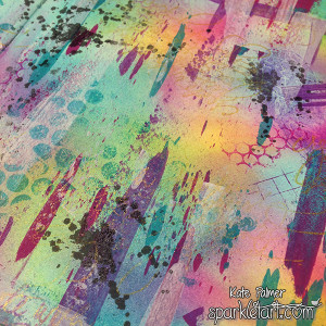 Rainbow Grunge Background Close Up 1