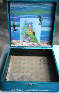 Recycling mixed media project with cigar box