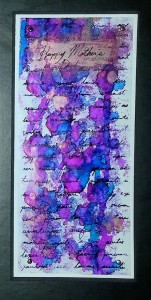 India and Alcohol ink on clear acetate