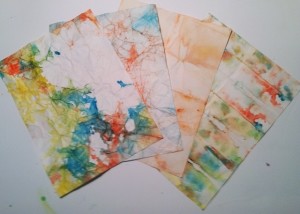 Tie-dyed papers