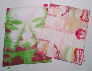 Tie-dyed papers