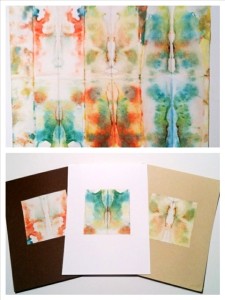 Display your tie-dyed papers as finished art