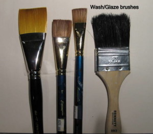 different types of paint brushes