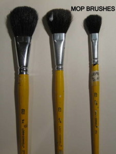 different types of paint brushes