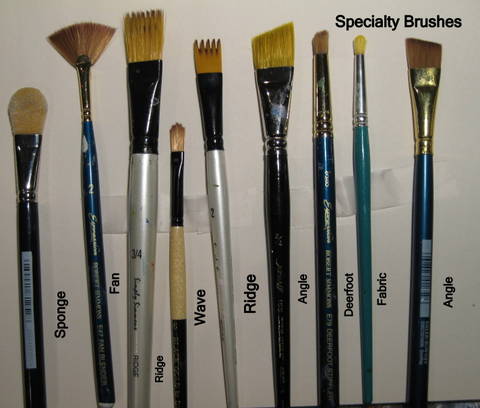  Flat Painting Brush Colorful Craft Brushes Material