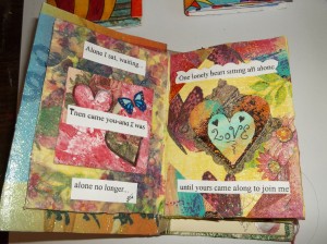 handmade books with mixed media art