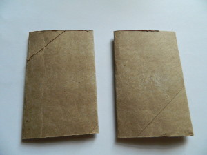 handmade books with paper towel and toilet paper rolls