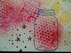 Art Journaling with Imagine Craft product Irresistible Sprays & Stazon inkpads