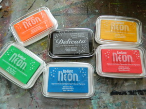 Stamping with Radiant Neon inks