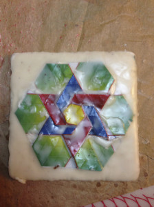 encaustic tiles with mixed media collage