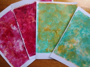 Using Gelli prints to make handmade gifts