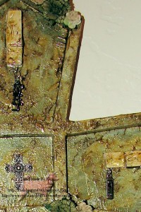 altered art memory box tray