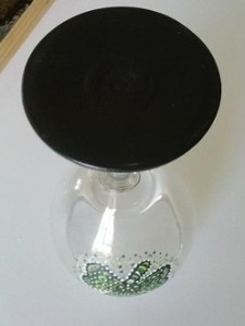 bottom of wine glass