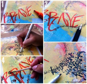 Funky Calligraphy and graffiti; step-by-step process by Martice Smith II