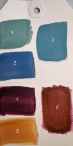 Sample tag of Silks Acrylic Glazes