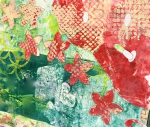 Mixed Media Art background made with the help of Scrapbook doodles templates and punches