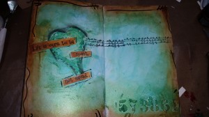 Alternative text: video of art journaling by Terri Sproul