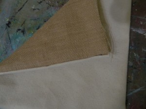 : using canvas, burlap, ink and stencils to make a décor pillow for your home or gift