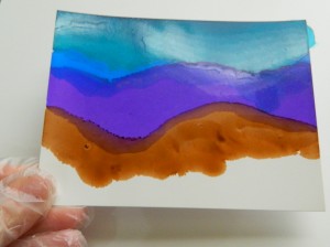Creating Landscapes with Alcohol Inks