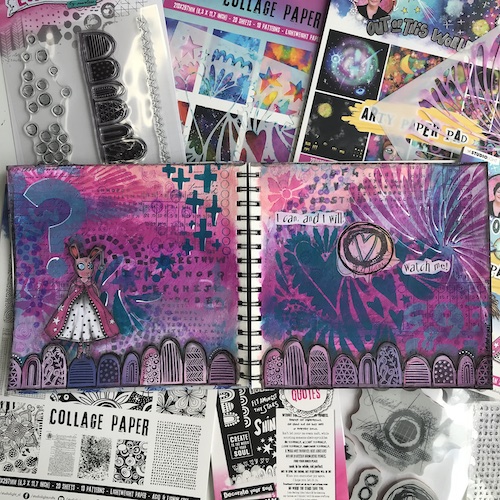 Art Journaling Tutorial in the Dina Wakley Media Journal using